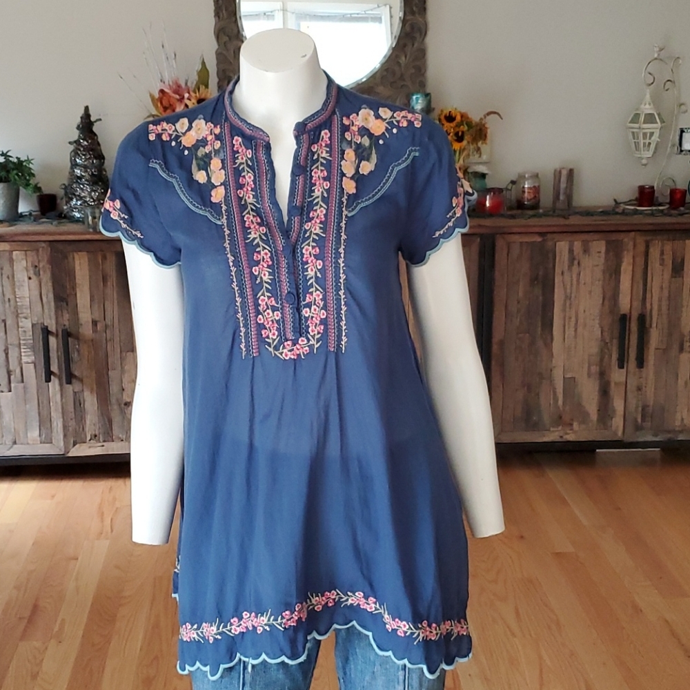 Johnny Was embroidered Moji Tunic
